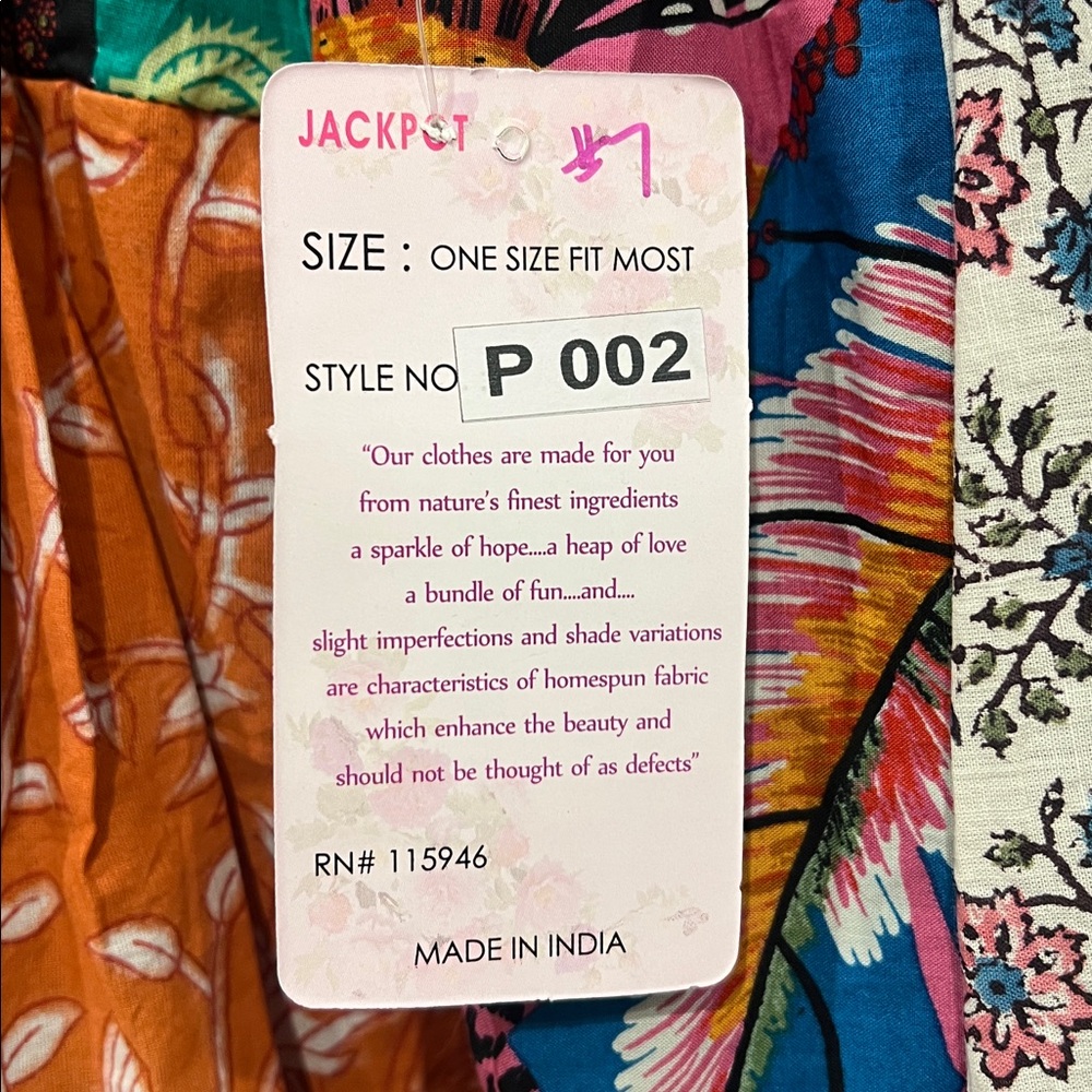 Jack by BB Dakota Multicolor Patchwork Drawstring… - image 3